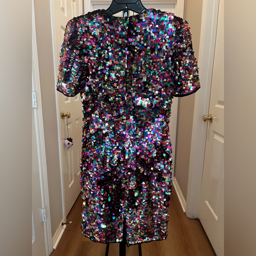 Leslie Fay Multicolor Sequin Party Dress (Prom, Graduation, Wedding Guest) - Picture 6 of 8